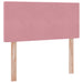 Pat cu saltea și LED cu saltea cu led Roz 90 x 200 cm Catifea - WALTI WALTI