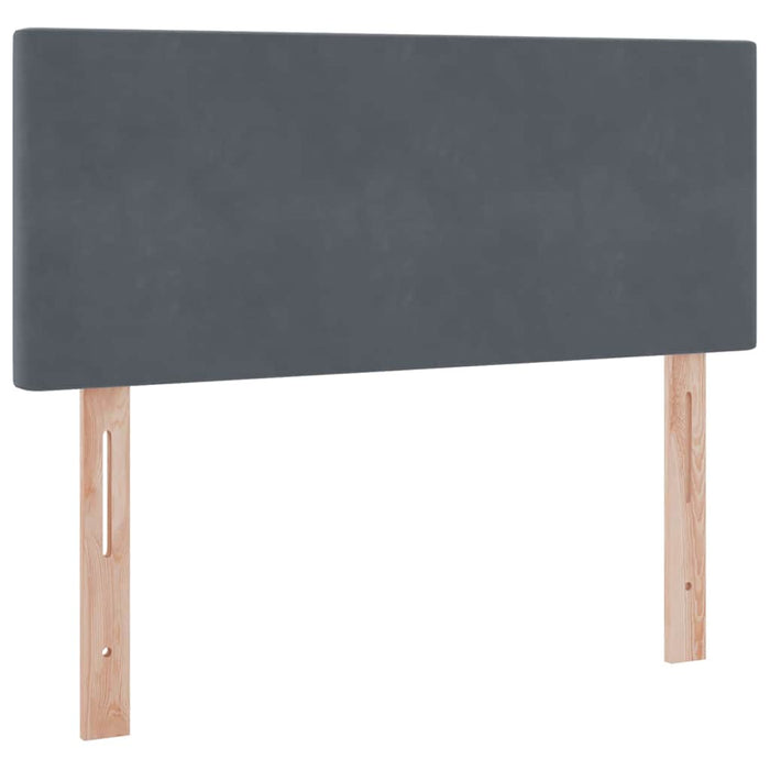 Pat cu saltea și LED cu saltea Gri închis 120 x 190 cm Catifea - WALTI WALTI