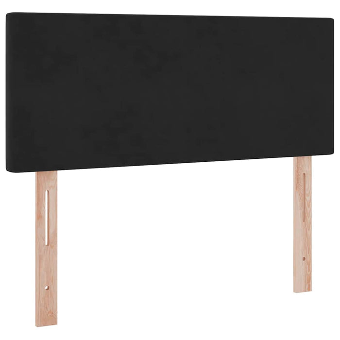 Pat cu saltea și LED cu saltea Negru 120 x 190 cm Catifea - WALTI WALTI