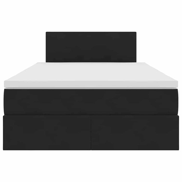 Pat cu lumini cu bandă LED Negru 120 x 200 cm Catifea - WALTI WALTI