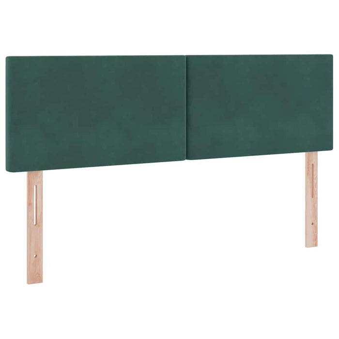 Pat cu lumini cu bandă LED Verde închis 140 x 200 cm Catifea - WALTI WALTI