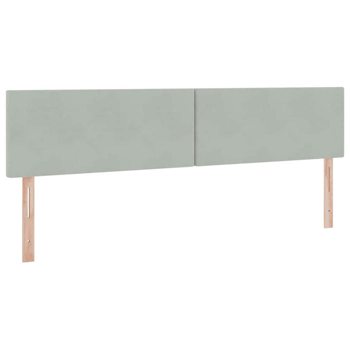 Pat cu lumini cu bandă LED Gri deschis 200 x 200 cm Catifea - WALTI WALTI