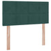 Pat cu saltea și LED cu saltea Verde închis 90 x 190 cm Catifea - WALTI WALTI