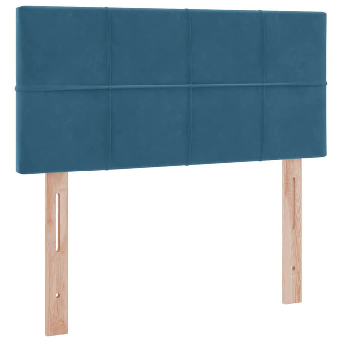 Pat cu saltea și LED cu led Albastru închis 90 x 190 cm Catifea - WALTI WALTI