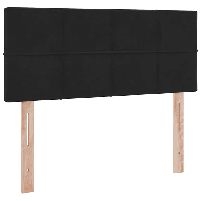 Pat cu lumini cu bandă LED Negru 120 x 200 cm Catifea - WALTI WALTI