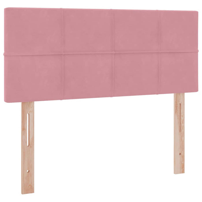 Pat cu saltea și LED cu saltea Roz 120 x 200 cm Catifea - WALTI WALTI