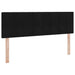 Pat cu lumini cu bandă LED Negru 140 x 190 cm Catifea - WALTI WALTI