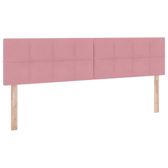 Pat cu saltea și LED cu saltea cu led Roz 160 x 200 cm Catifea - WALTI WALTI
