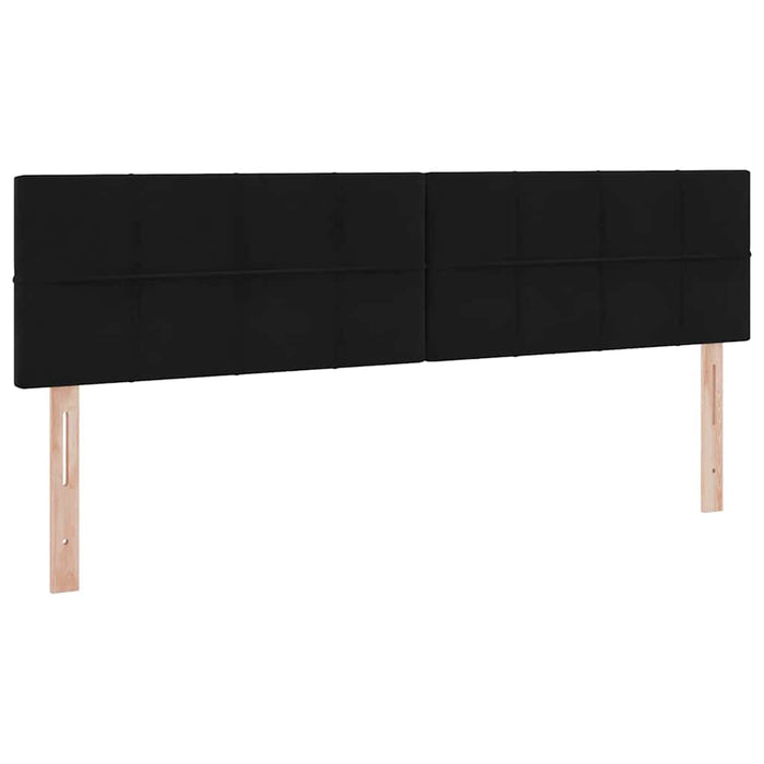 Pat cu lumini cu bandă LED Negru 180 x 200 cm Catifea - WALTI WALTI