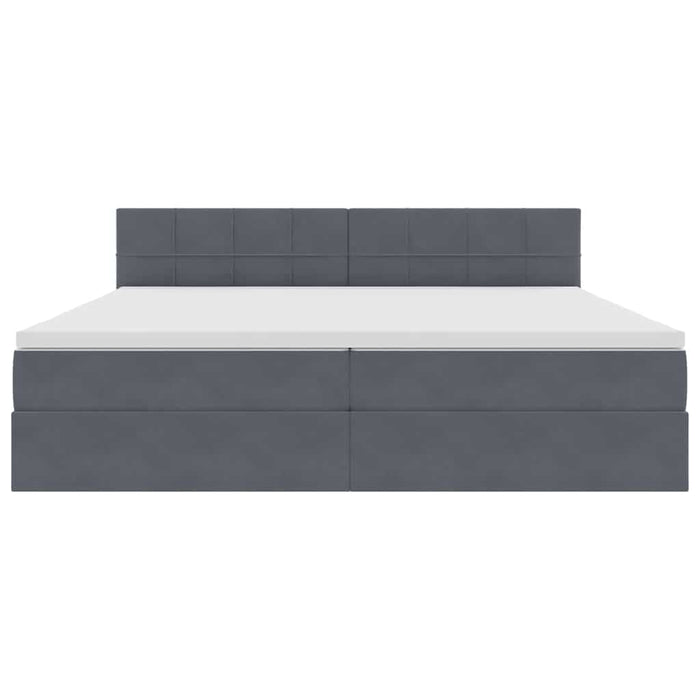 Pat cu lumini cu bandă LED Gri închis 200 x 200 cm Catifea - WALTI WALTI