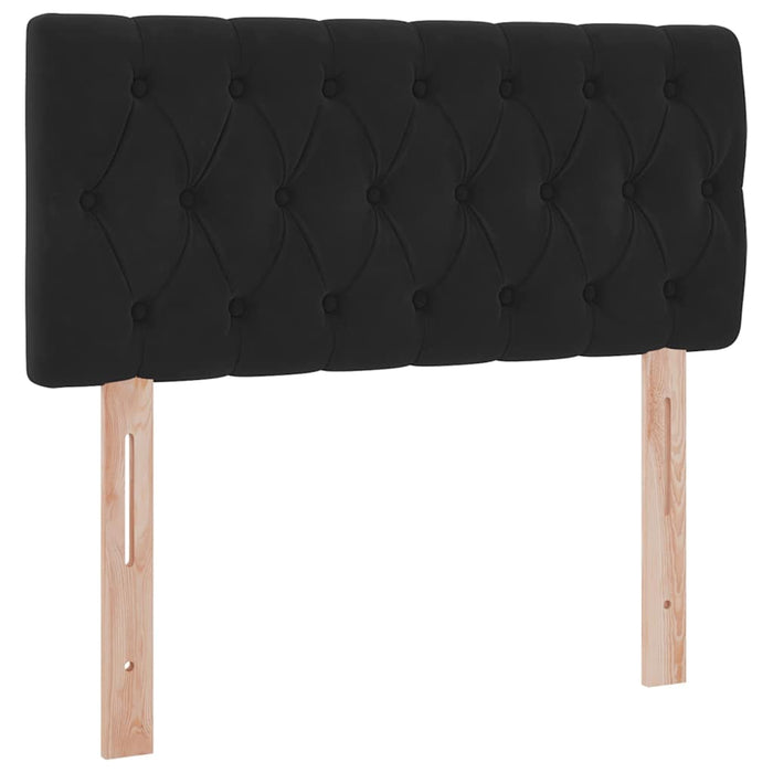 Pat cu saltea și LED cu saltea cu led Negru 90 x 190 cm Catifea - WALTI WALTI