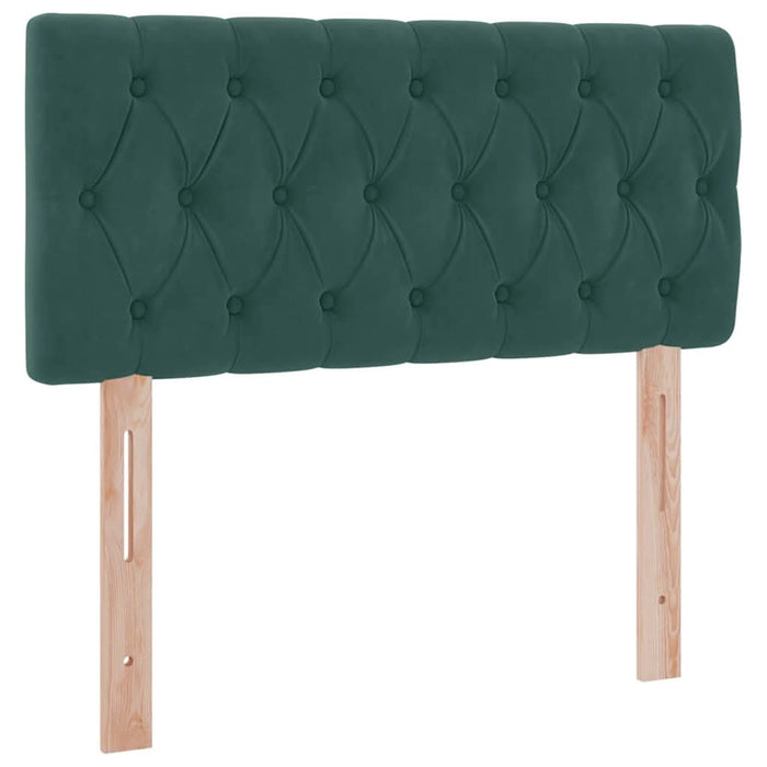 Pat cu saltea și LED cu led Verde închis 100 x 200 cm Catifea - WALTI WALTI