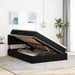 Pat cu lumini cu bandă LED Negru 140 x 190 cm Catifea - WALTI WALTI