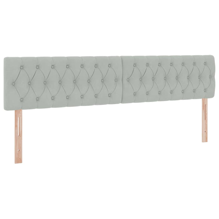 Pat cu lumini cu bandă LED Gri deschis 200 x 200 cm Catifea - WALTI WALTI