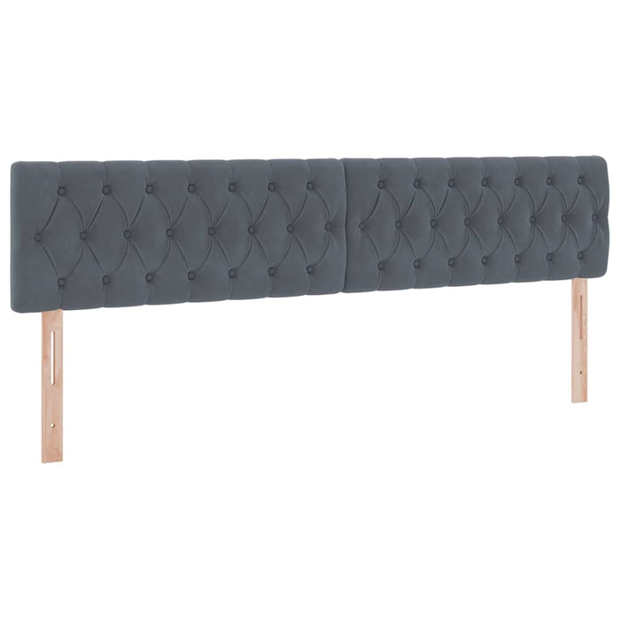 Pat cu lumini cu bandă LED Gri închis 200 x 200 cm Catifea - WALTI WALTI