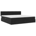 Pat cu lumini cu bandă LED Negru 200 x 200 cm Catifea - WALTI WALTI
