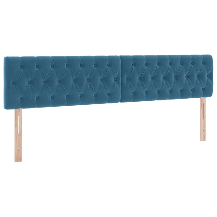 Pat cu saltea și LED Albastru închis 200 x 200 cm Catifea - WALTI WALTI