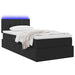 Pat cu saltea și LED cu saltea cu led Negru 90 x 190 cm Catifea - WALTI WALTI