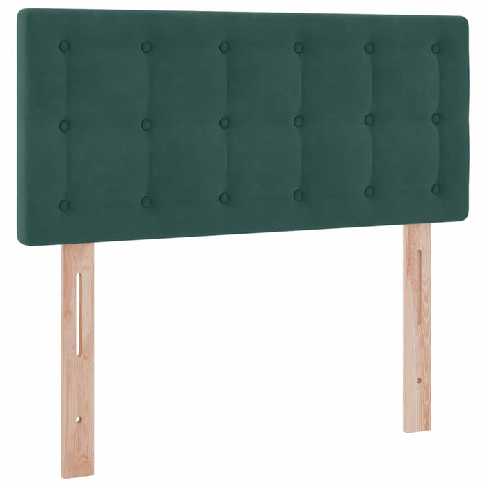 Pat cu saltea și LED cu saltea Verde închis 90 x 200 cm Catifea - WALTI WALTI