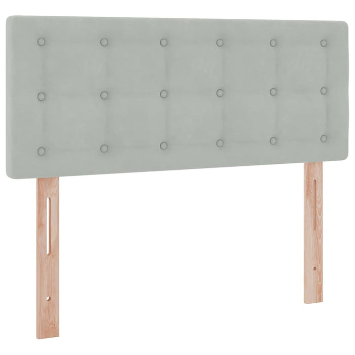 Pat cu lumini cu bandă LED Gri deschis 120 x 200 cm Catifea - WALTI WALTI