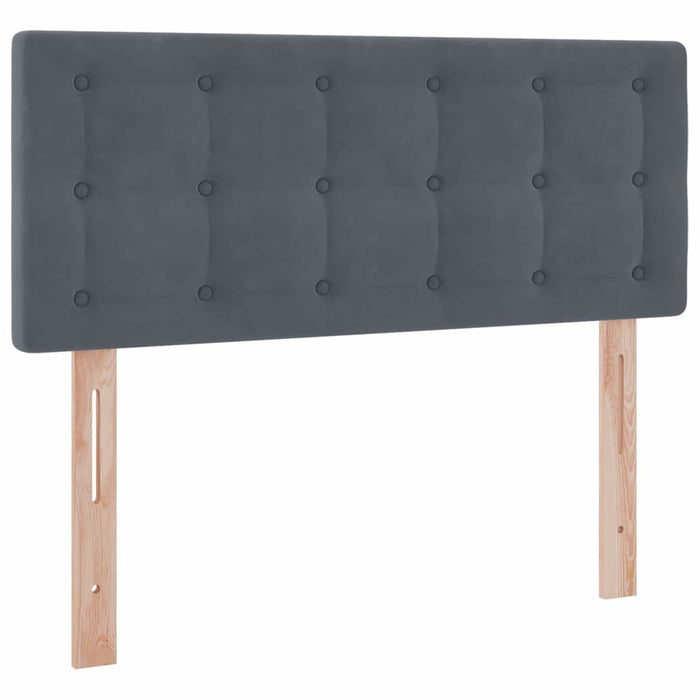 Pat cu lumini cu bandă LED Gri închis 120 x 200 cm Catifea - WALTI WALTI