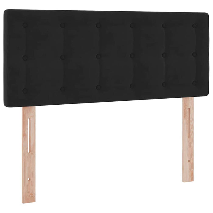 Pat cu lumini cu bandă LED Negru 120 x 200 cm Catifea - WALTI WALTI