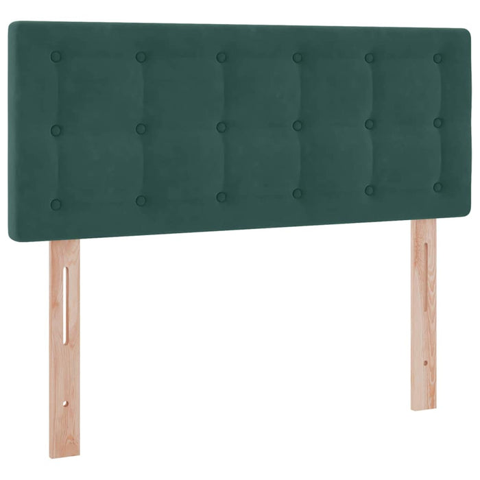 Pat cu lumini cu bandă LED Verde închis 120 x 200 cm Catifea - WALTI WALTI