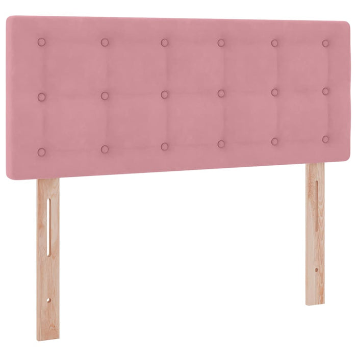 Pat cu lumini cu bandă LED Roz 120 x 200 cm Catifea - WALTI WALTI