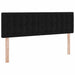 Pat cu lumini cu bandă LED Negru 140 x 200 cm Catifea - WALTI WALTI