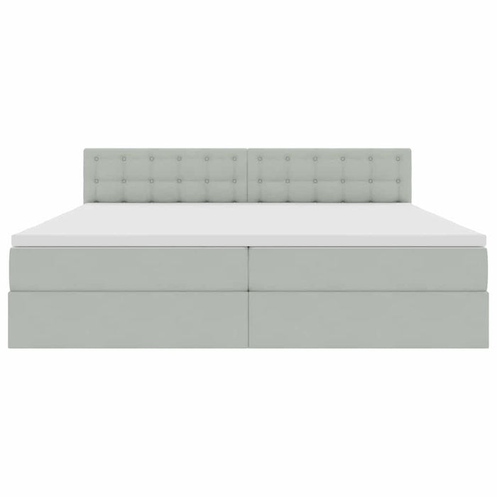 Pat cu lumini cu bandă LED Gri deschis 200 x 200 cm Catifea - WALTI WALTI