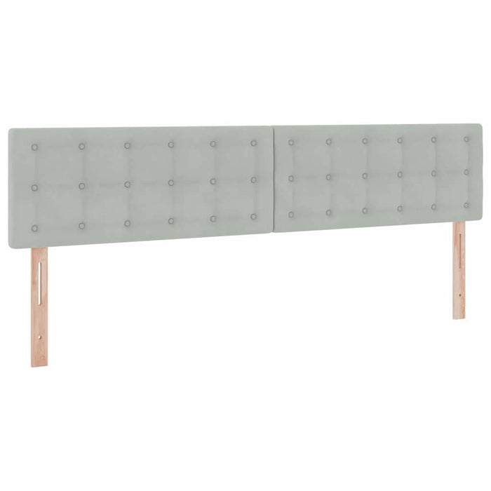 Pat cu lumini cu bandă LED Gri deschis 200 x 200 cm Catifea - WALTI WALTI