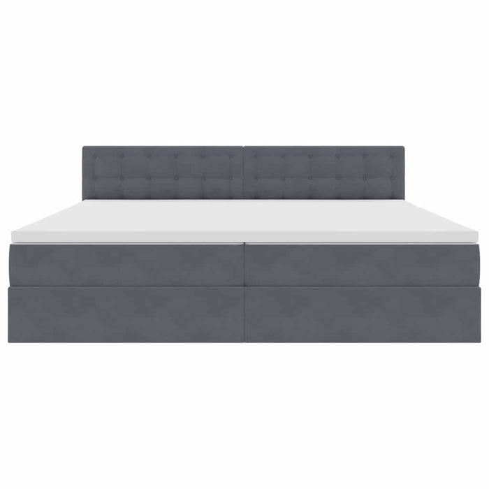 Pat cu lumini cu bandă LED Gri închis 200 x 200 cm Catifea - WALTI WALTI