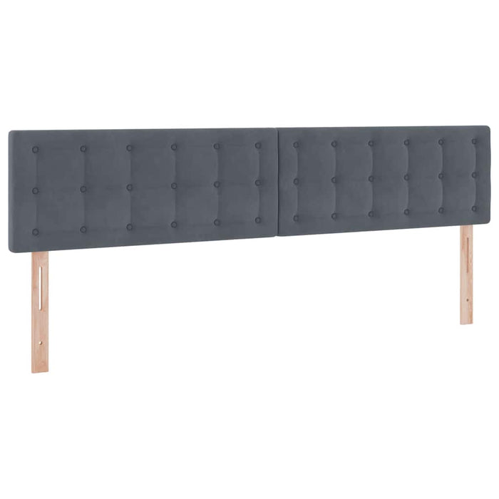 Pat cu lumini cu bandă LED Gri închis 200 x 200 cm Catifea - WALTI WALTI