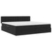 Pat cu lumini cu bandă LED Negru 200 x 200 cm Catifea - WALTI WALTI
