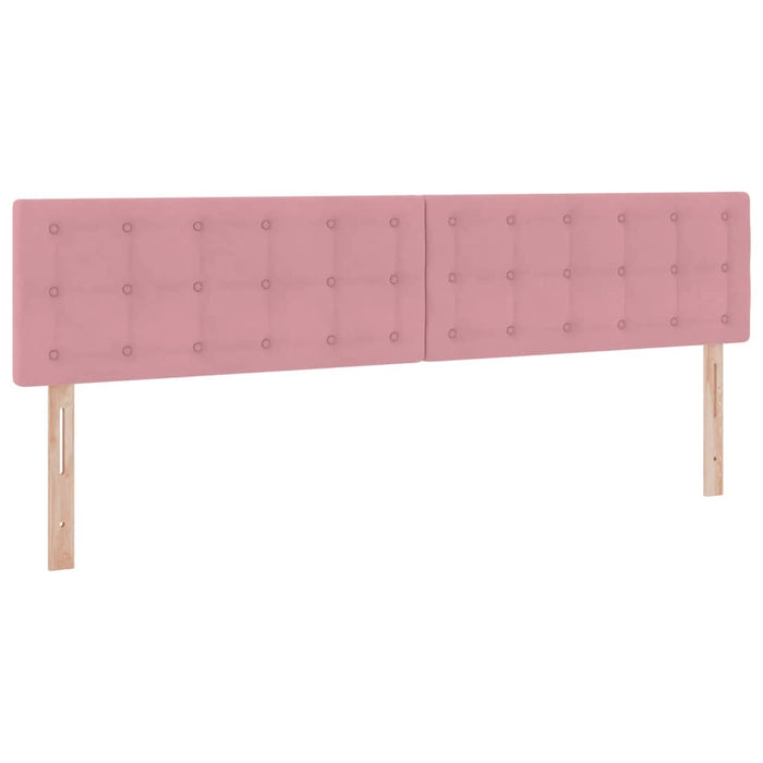 Pat cu lumini cu bandă LED Roz 200 x 200 cm Catifea - WALTI WALTI