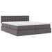 Pat cu saltea și LED cu led Gri 200 x 200 cm Piele artificială - WALTI WALTI