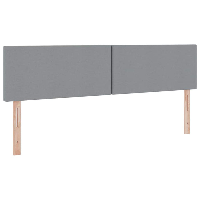 Pat cu lumini cu bandă LED Gri deschis 180 x 200 cm țesătură - WALTI WALTI