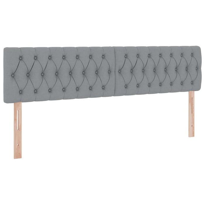 Pat cu lumini cu bandă LED Gri deschis 200 x 200 cm țesătură - WALTI WALTI