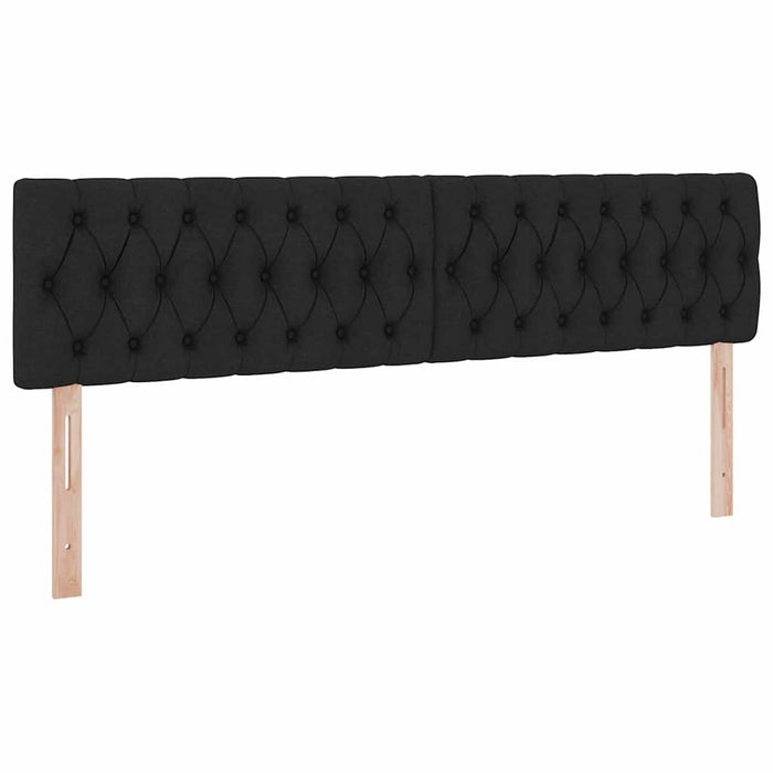 Pat cu lumini cu bandă LED Negru 200 x 200 cm țesătură - WALTI WALTI