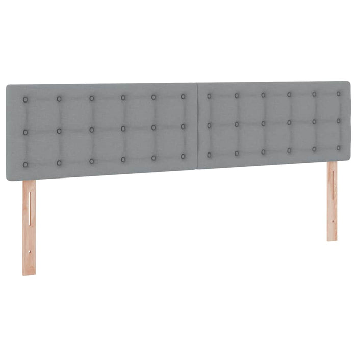 Pat cu lumini cu bandă LED Gri deschis 180 x 200 cm țesătură - WALTI WALTI