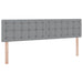 Pat cu lumini cu bandă LED Gri deschis 180 x 200 cm țesătură - WALTI WALTI