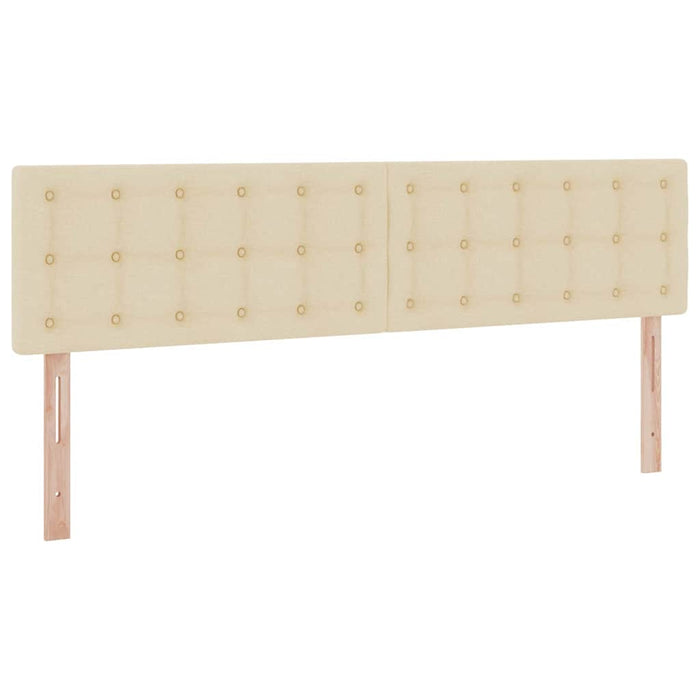 Pat cu lumini cu bandă LED Creme 180 x 200 cm țesătură - WALTI WALTI