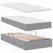 Pat cu lumini cu bandă LED Gri deschis 200 x 200 cm țesătură - WALTI WALTI