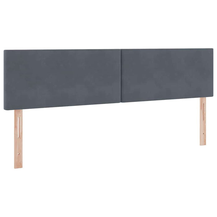Pat cu lumini cu bandă LED Gri închis 200 x 200 cm Catifea - WALTI WALTI