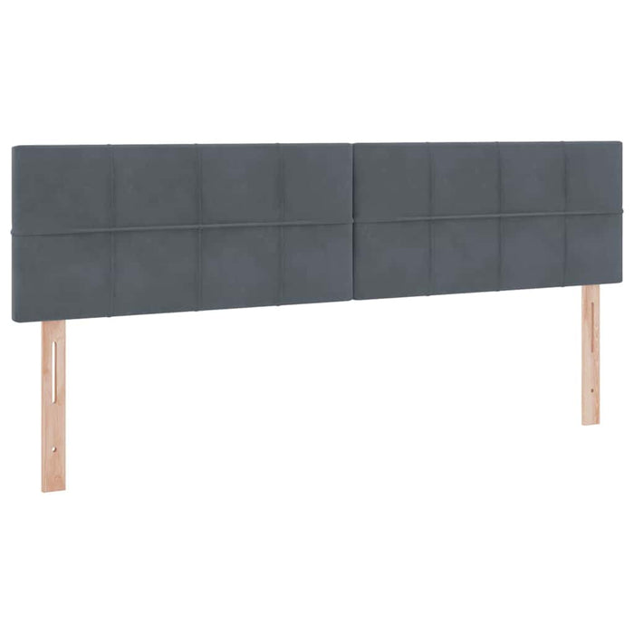 Pat cu lumini cu bandă LED Gri închis 180 x 200 cm Catifea - WALTI WALTI