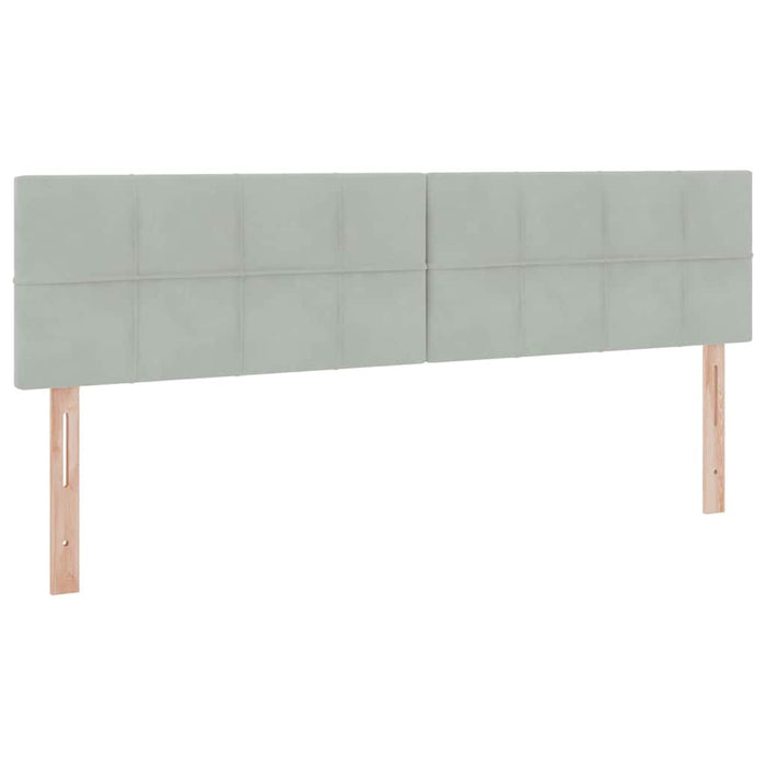 Pat cu lumini cu bandă LED Gri deschis 200 x 200 cm Catifea - WALTI WALTI