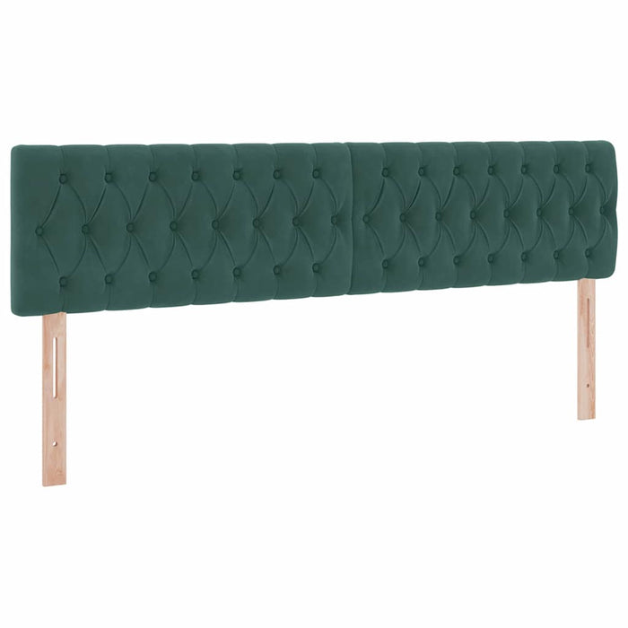 Pat cu lumini cu bandă LED Verde închis 180 x 200 cm Catifea - WALTI WALTI