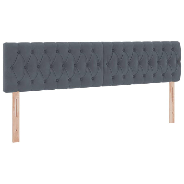 Pat cu lumini cu bandă LED Gri închis 200 x 200 cm Catifea - WALTI WALTI