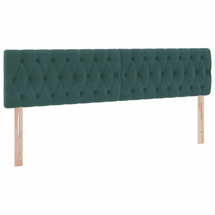 Pat cu lumini cu bandă LED Verde închis 200 x 200 cm Catifea - WALTI WALTI