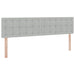 Pat cu lumini cu bandă LED Gri deschis 180 x 200 cm Catifea - WALTI WALTI